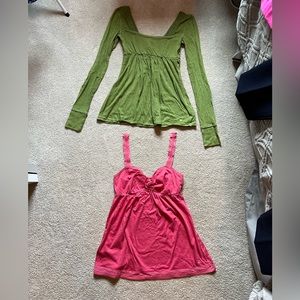 Two Abercrombie & Fitch knit tops